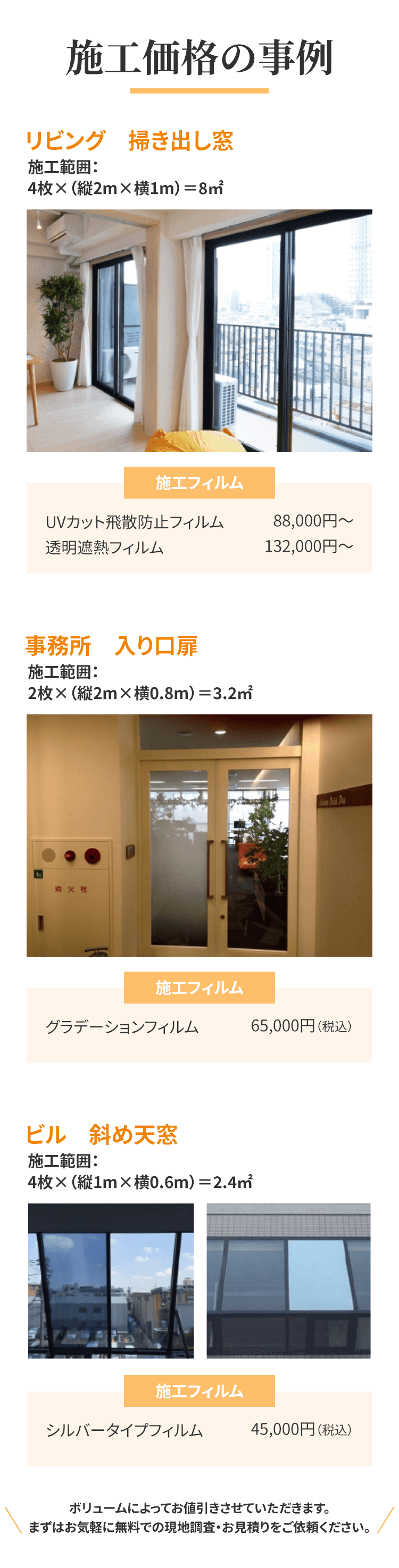 施工価格の事例